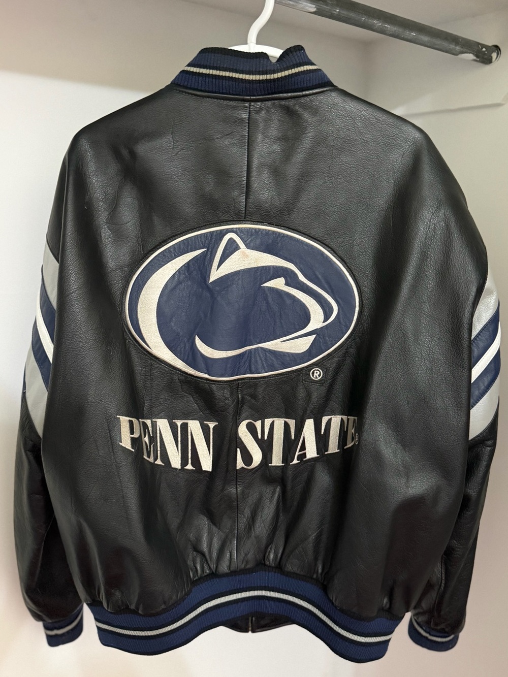 Vintage 90s Penn State Nittany Lions G-III Global Identity Leather Bomber